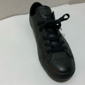 Converse leather black unisex men 7.5 women 9.5 Eur 41
